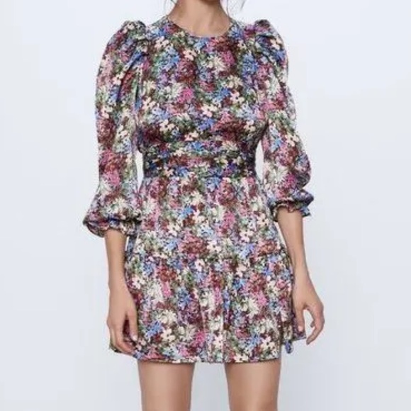NWT ZARA Floral Dress - Picture 1 of 6